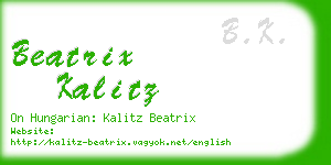 beatrix kalitz business card